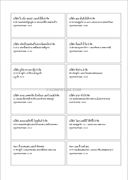 ตัวอย่างป้ายที่อยู่